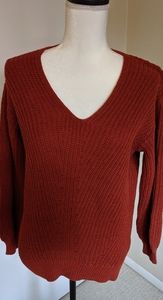 V neck cotton sweater